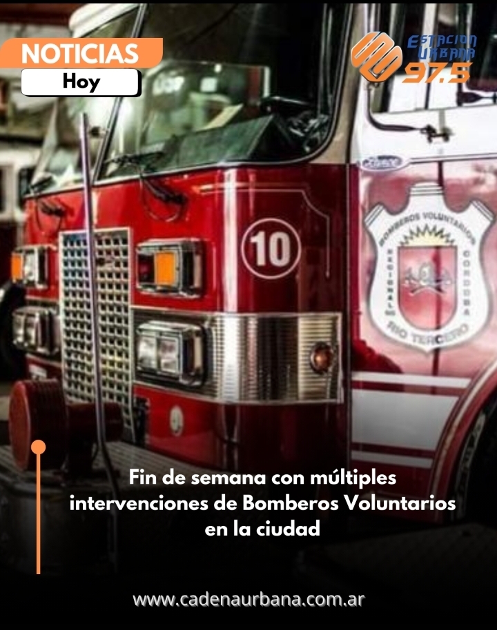 Fin de semana con múltiples intervenciones de Bomberos Voluntarios