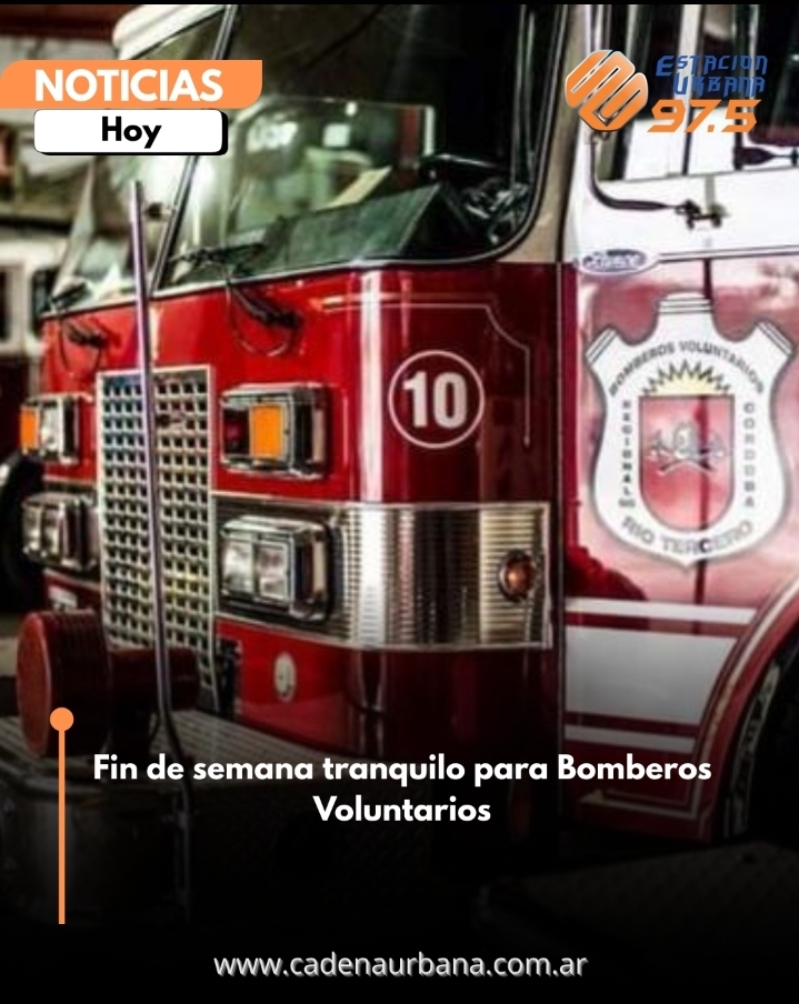 Fin de semana tranquilo para Bomberos Voluntarios