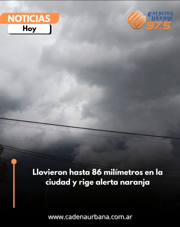 Llovieron hasta 86 milímetros en la ciudad y rige alerta naranja