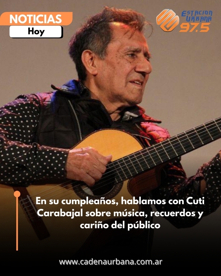 En su cumplea&ntilde;os, hablamos con Cuti Carabajal sobre m&uacute;sica, recuerdos y cari&ntilde;o del p&uacute;blico