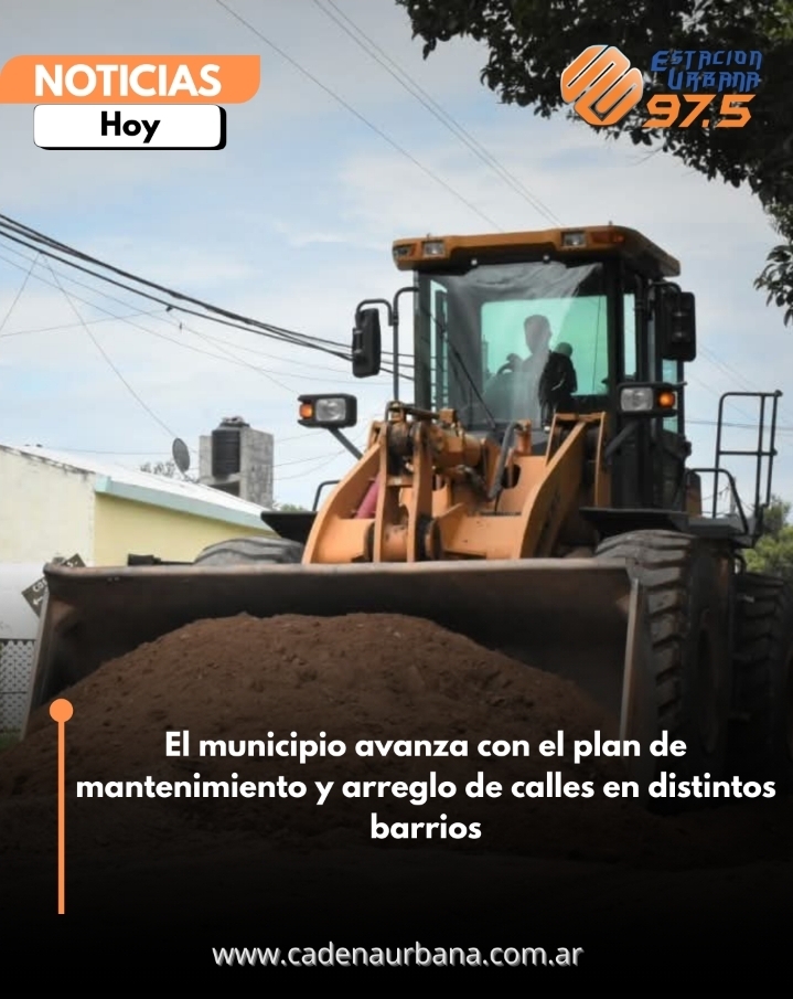 El municipio avanza con el plan de mantenimiento y arreglo de calles en distintos barrios