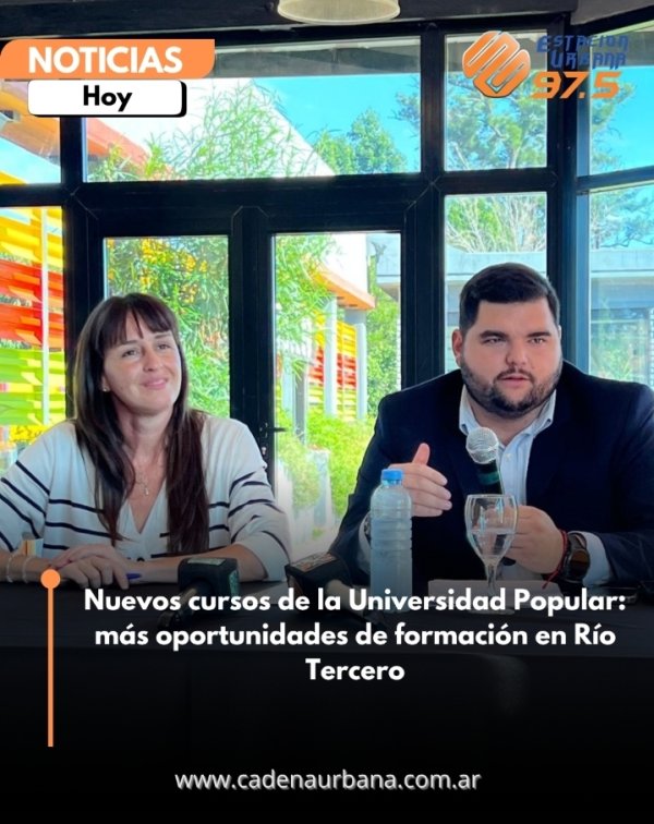 Nuevos cursos de la Universidad Popular: m&aacute;s oportunidades de formaci&oacute;n en R&iacute;o Tercero