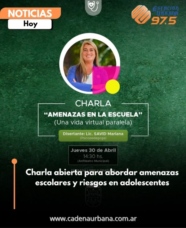 Charla abierta para abordar amenazas escolares y riesgos en adolescentes