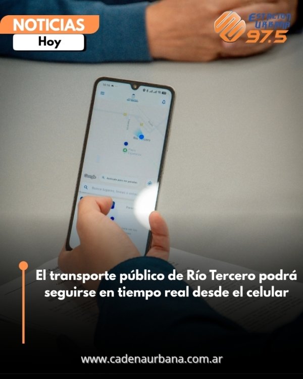 El transporte p&uacute;blico de R&iacute;o Tercero podr&aacute; seguirse en tiempo real desde el celular