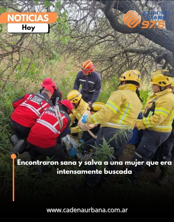 Encontraron sana y salva a una mujer que era intensamente buscada