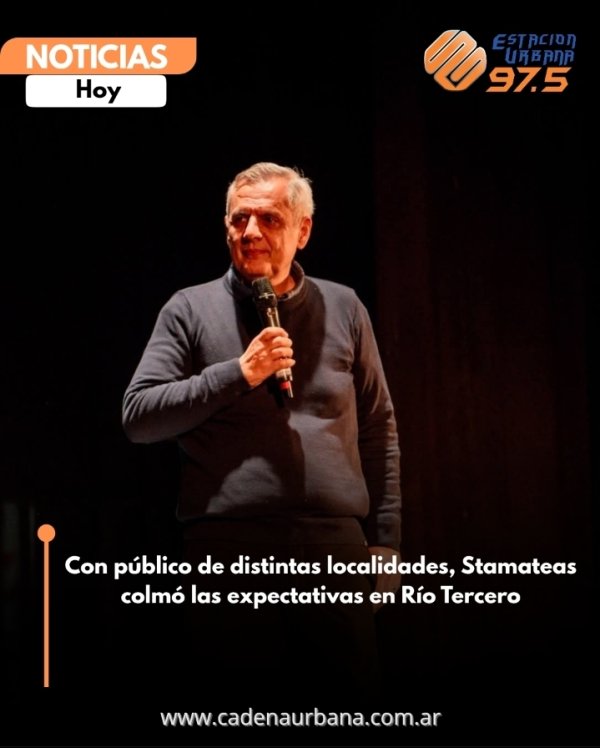 Con p&uacute;blico de distintas localidades, Stamateas colm&oacute; las expectativas en R&iacute;o Tercero