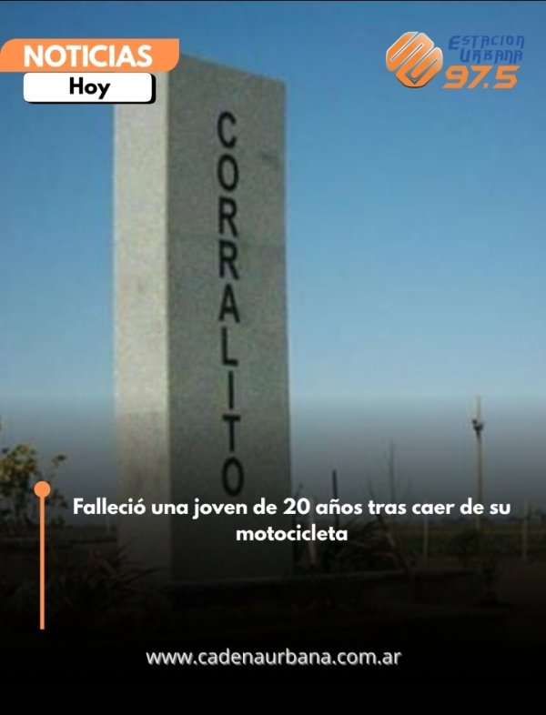 Falleci&oacute; una joven de 20 a&ntilde;os tras caer de su motocicleta en Corralito 