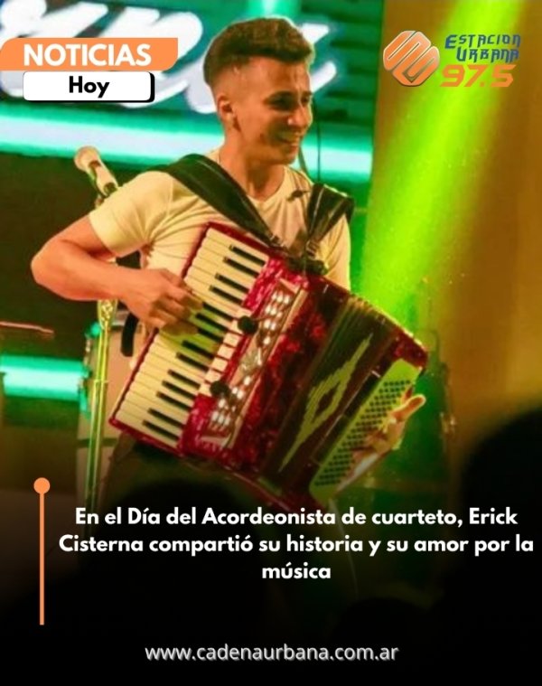 En el D&iacute;a del Acordeonista, Erick Cisterna comparti&oacute; su historia y su amor por la m&uacute;sica