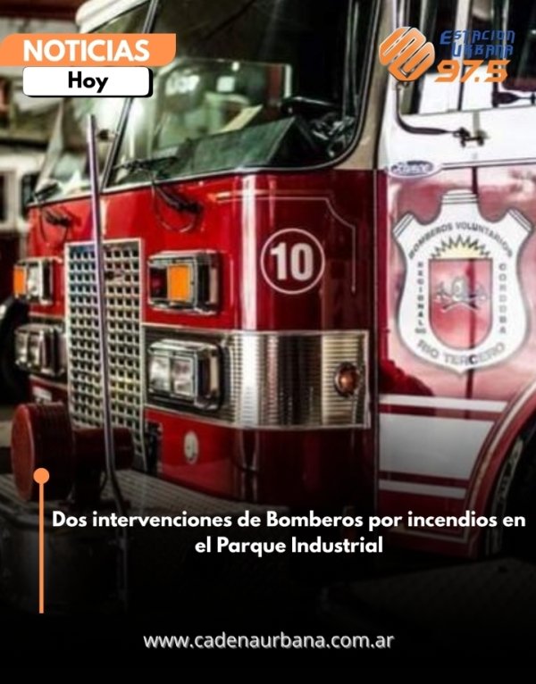 Dos intervenciones de Bomberos por incendios en el Parque Industrial