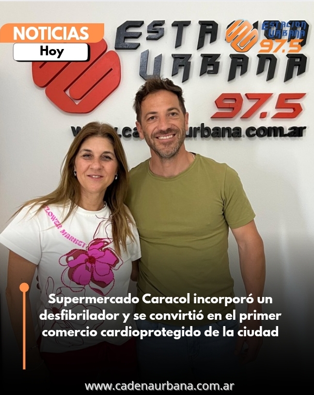 Supermercado Caracol incorporó un desfibrilador y se convirtió en el primer comercio cardioprotegido de la ciudad