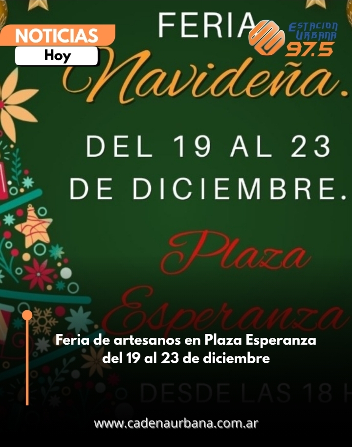 Feria de artesanos en Plaza Esperanza del 19 al 23 de diciembre 