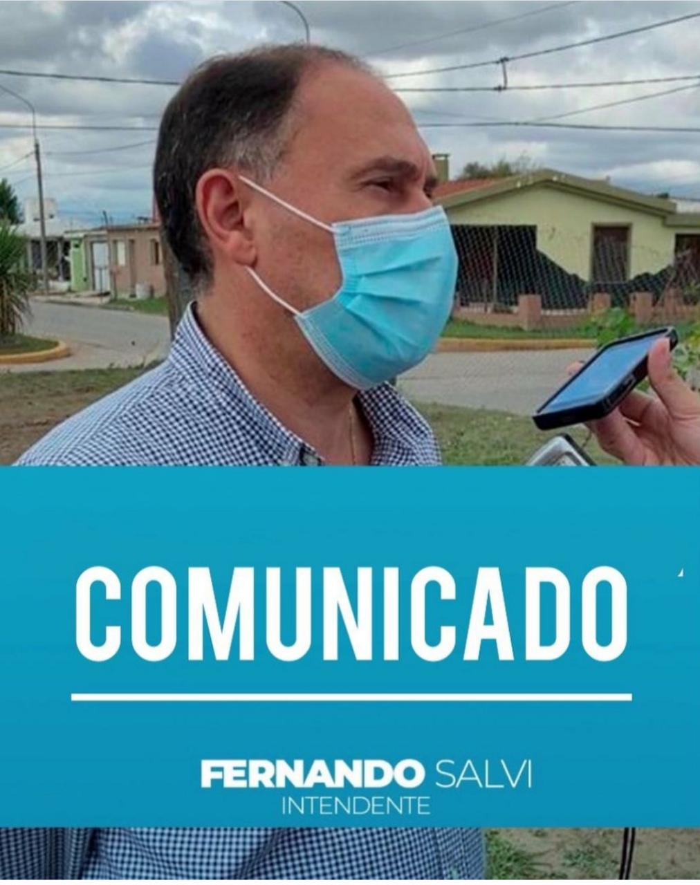 EL INTENDENTE FERNANDO SALVI DIO POSITIVO DE COVID-19