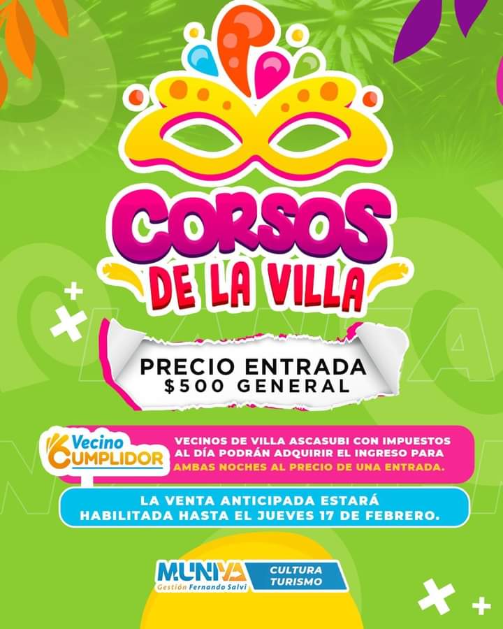 GRAN EXPECTATIVA PARA LOS CORSOS DE LA VILLA 2022
