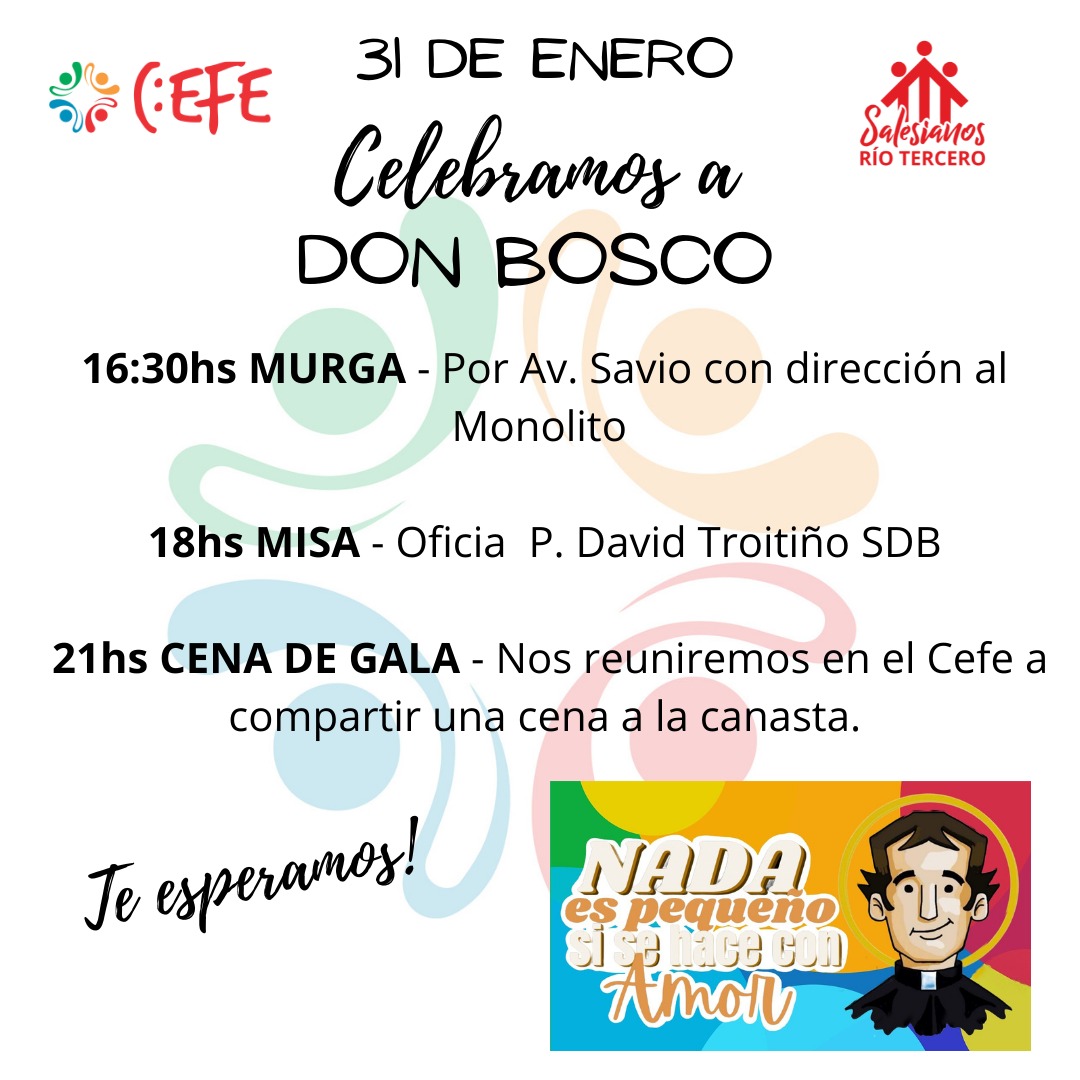 CELEBRAN A DON BOSCO EL PR&Oacute;XIMO LUNES