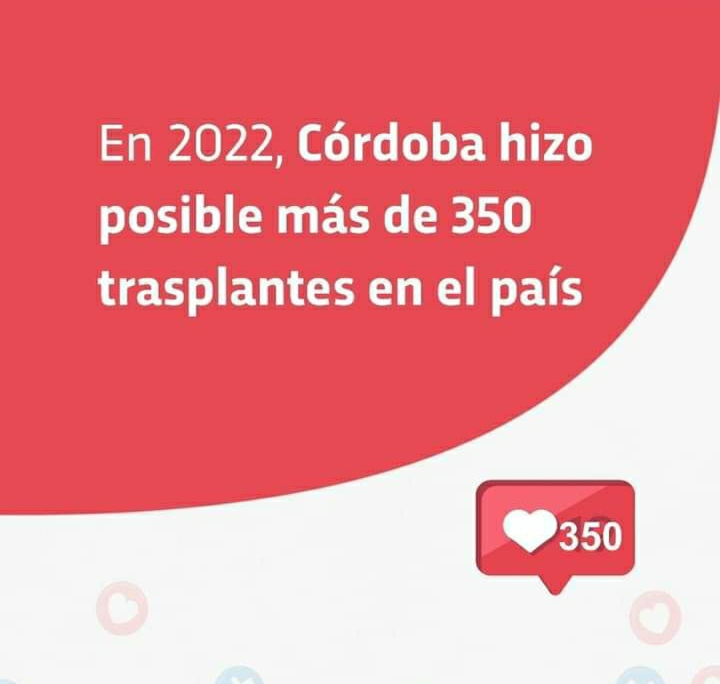 C&Oacute;RDOBA CERR&Oacute; EL 2022 CON UNA MAYOR CANTIDAD DE DONANTES DE &Oacute;RGANOS RESPECTO AL 2021