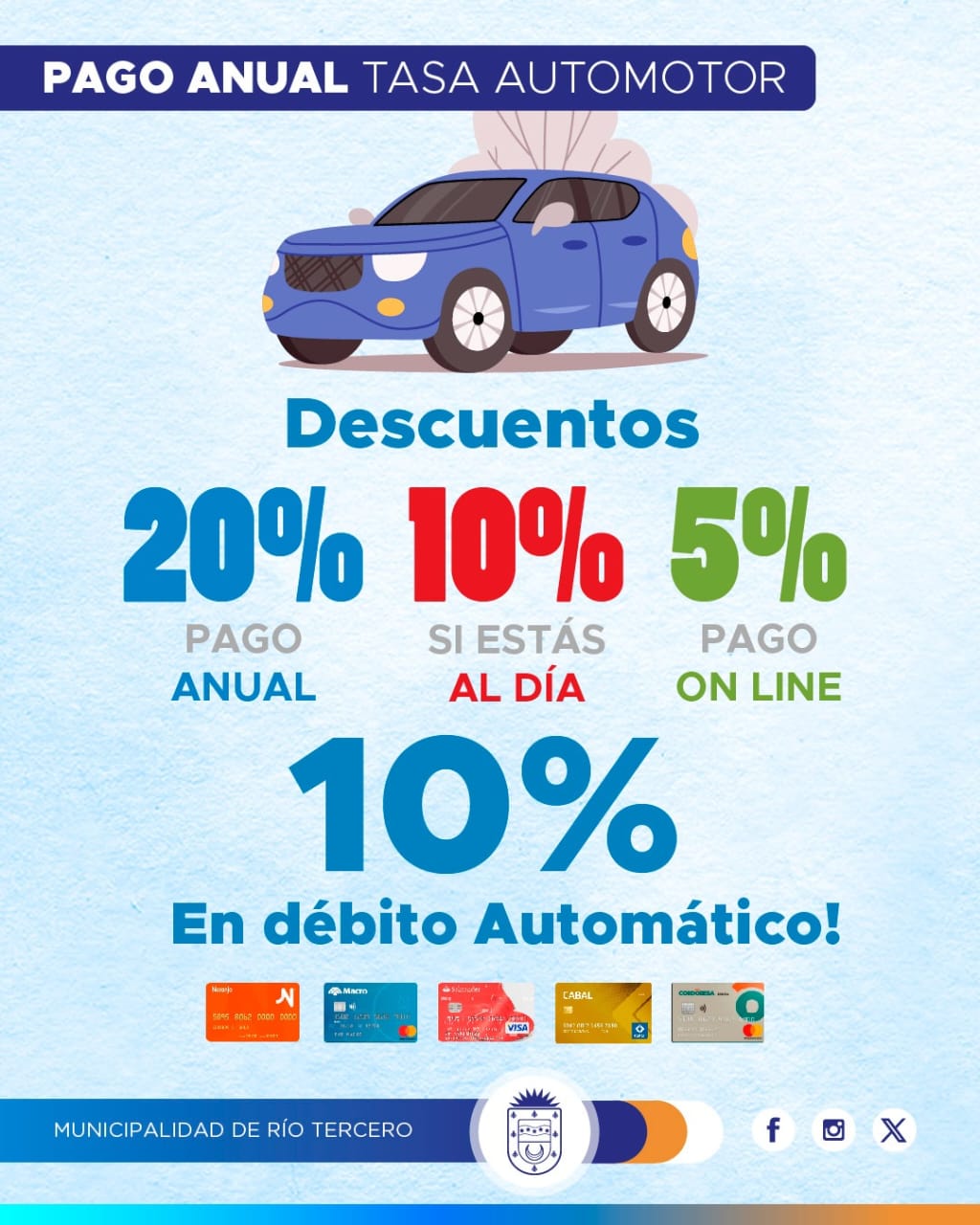 FORMAS DE PAGO DE TASA A AUTOMOTORES 2024