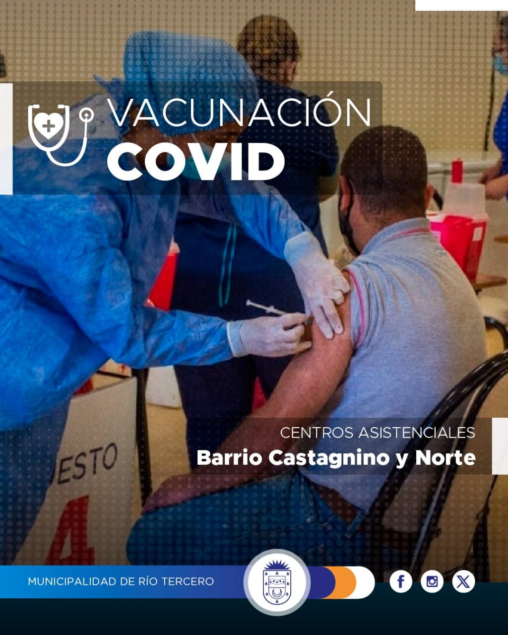 VACUNACI&Oacute;N COVID-19 SE REALIZA EN LOS CENTROS ASISTENCIALES DE BARRIO CASTAGNINO Y NORTE