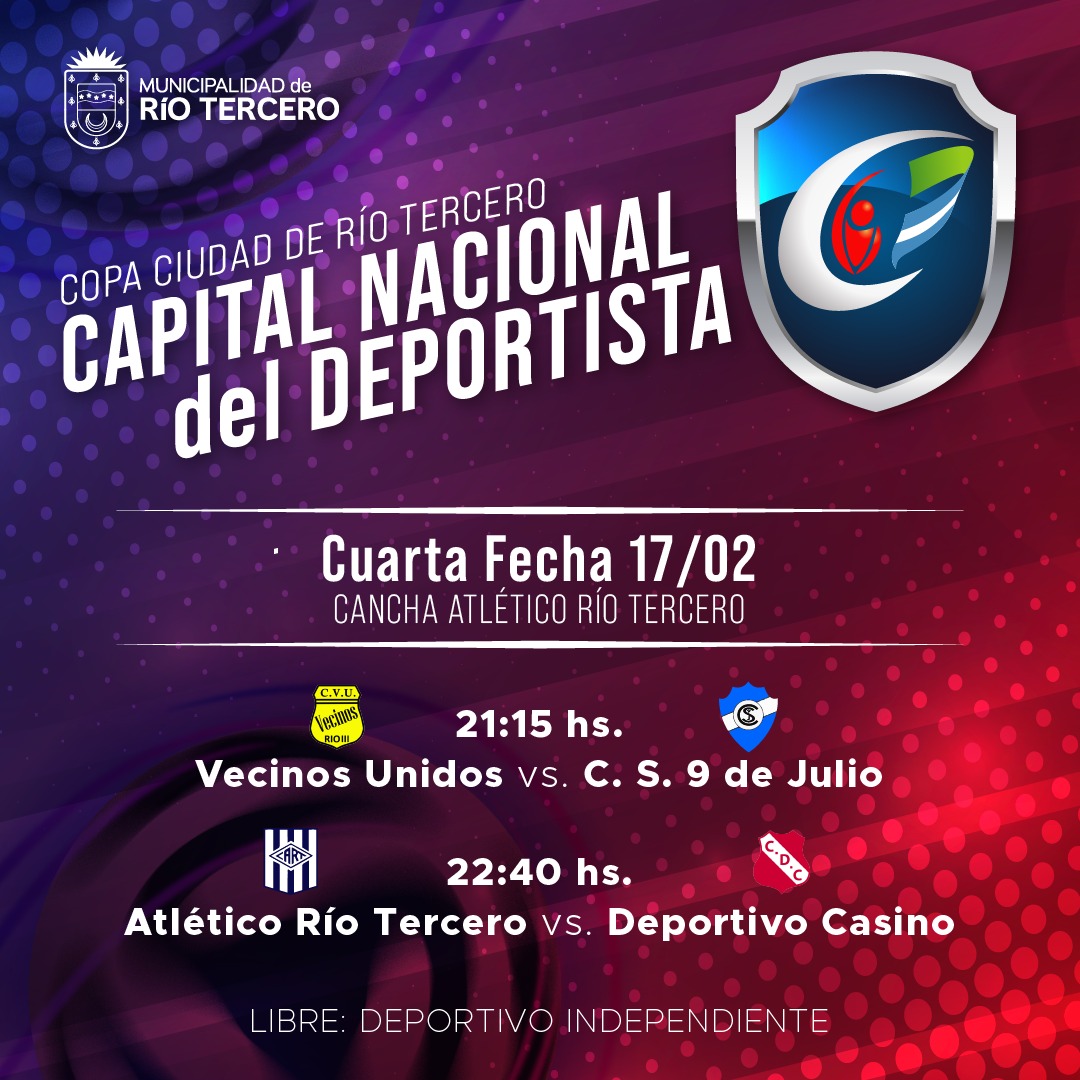 COPA CIUDAD DE R&Iacute;O TERCERO: CUARTA FECHA