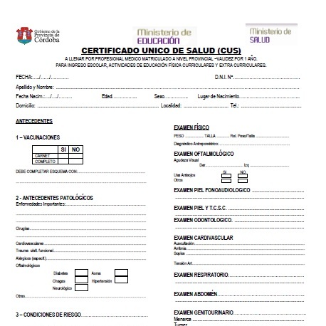 Certificado &Uacute;nico de Salud: hay tiempo hasta el 13 de mayo para presentarlo