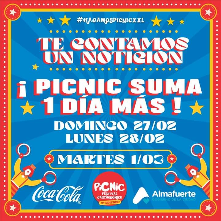 DESDE EL DOMINGO Y HASTA EL MARTES SE REALIZAR&Aacute; EL FESTIVAL GASTRON&Oacute;MICO PICNIC