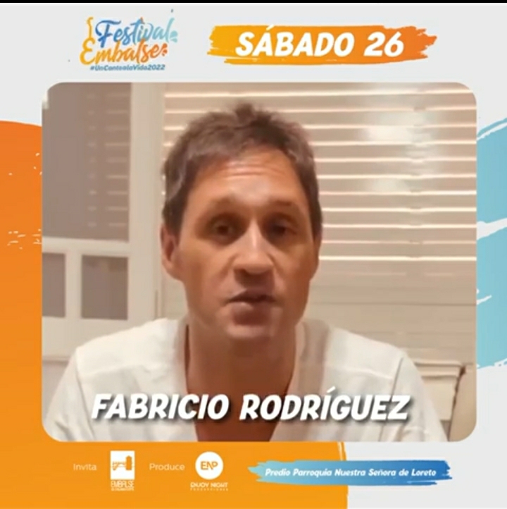 FESTIVAL DE EMBALSE: FABRICIO RODR&Iacute;GUEZ PRESENTAR&Aacute; SU TRABAJO *LLUVIA*