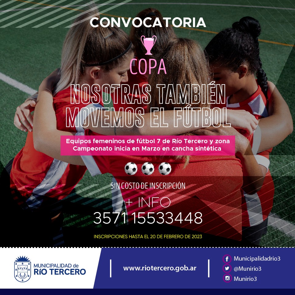 CONVOCATORIA A EQUIPOS DE F&Uacute;TBOL FEMENINO DE R&Iacute;O TERCERO Y LA REGI&Oacute;N