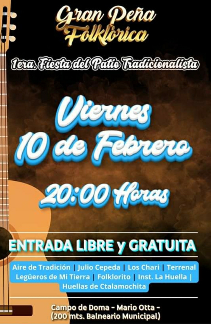ESTE VIERNES Y CON UNA GRILLA LOCAL SE REALIZA EL PRIMER PATIO DEL CENTRO TRADICIONALISTA