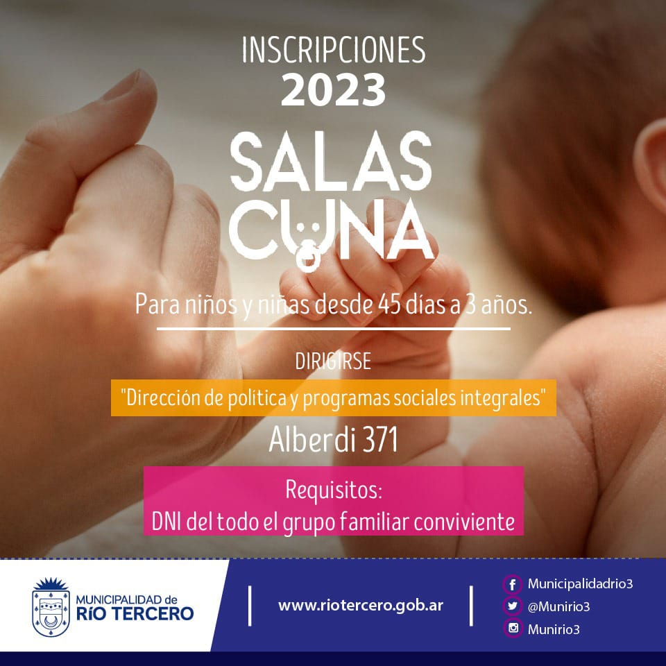 COMIENZA HOY LAS INSCRIPCIONES PARA LA SALA CUNA 2023
