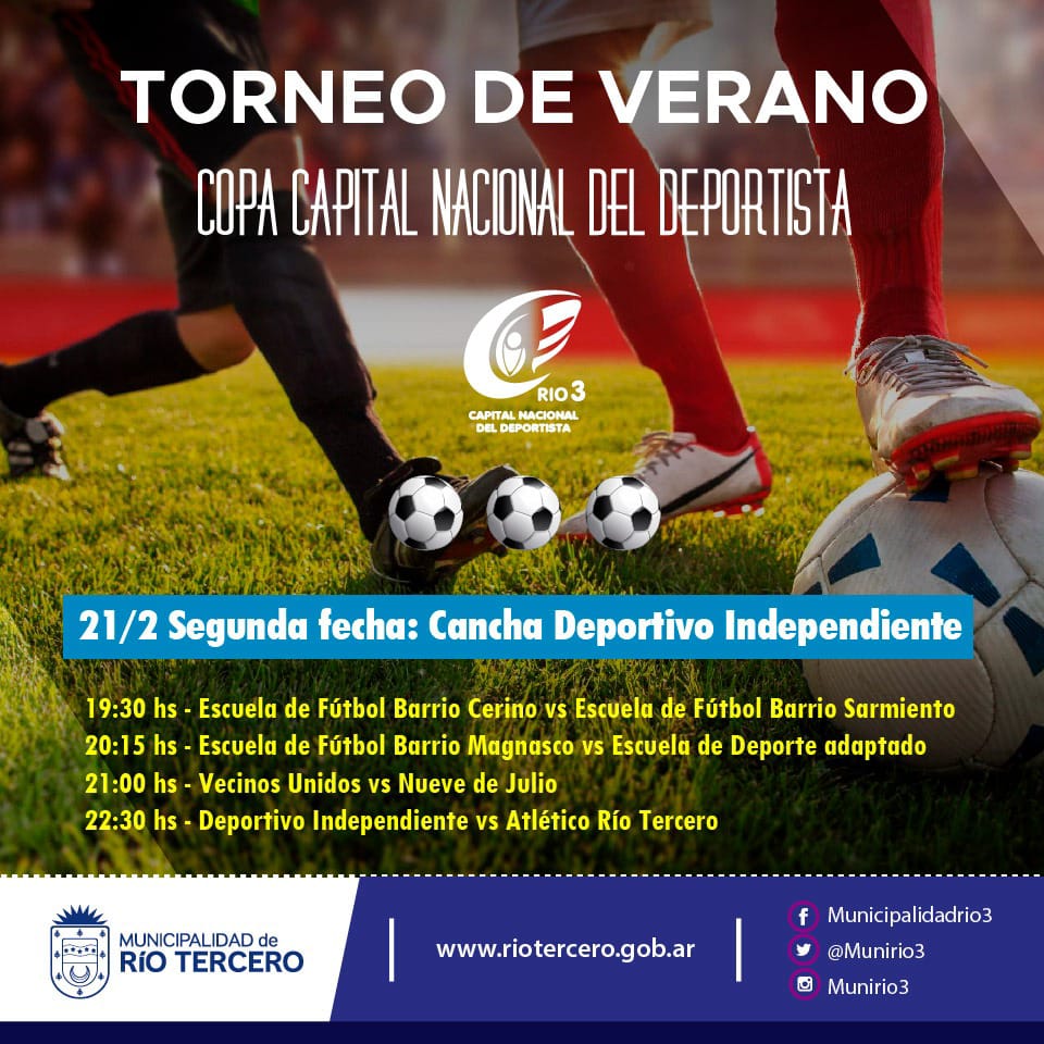 EL MARTES SE REALIZAR&Aacute; LA SEGUNDA FECHA DE LA COPA CAPITAL NACIONAL DEL DEPORTISTA
