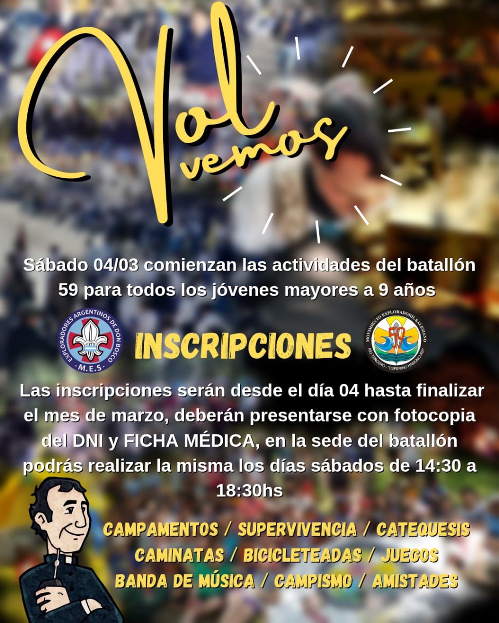EL S&Aacute;BADO COMIENZAN LAS ACTIVIDADES E INSCRIPCIONES EN LOS EXPLORADORES DE DON BOSCO