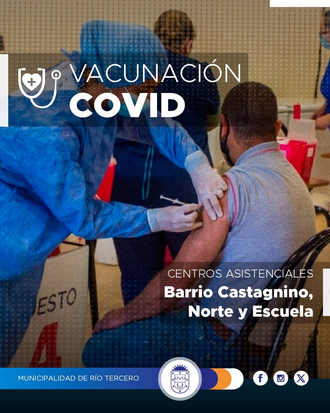 VACUNACI&Oacute;N COVID-19 SE REALIZA EN LOS CENTROS ASISTENCIALES DE BARRIOS CASTAGNINO, ESCUELA Y NORTE