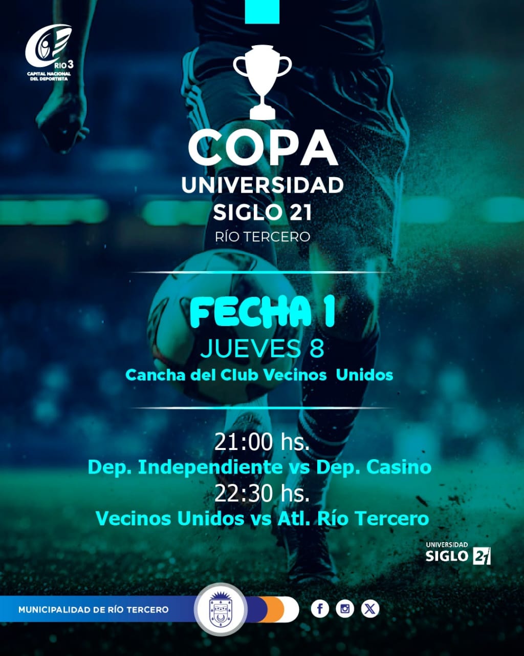 COMIENZA LA COPA UNIVERSIDAD SIGLO 21 - R&Iacute;O TERCERO