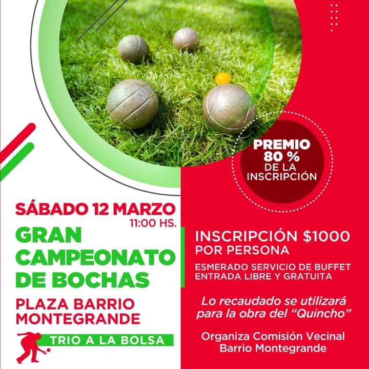 CAMPEONATOS DE PENALES Y DE BOCHAS EN BARRIO MONTEGRANDE