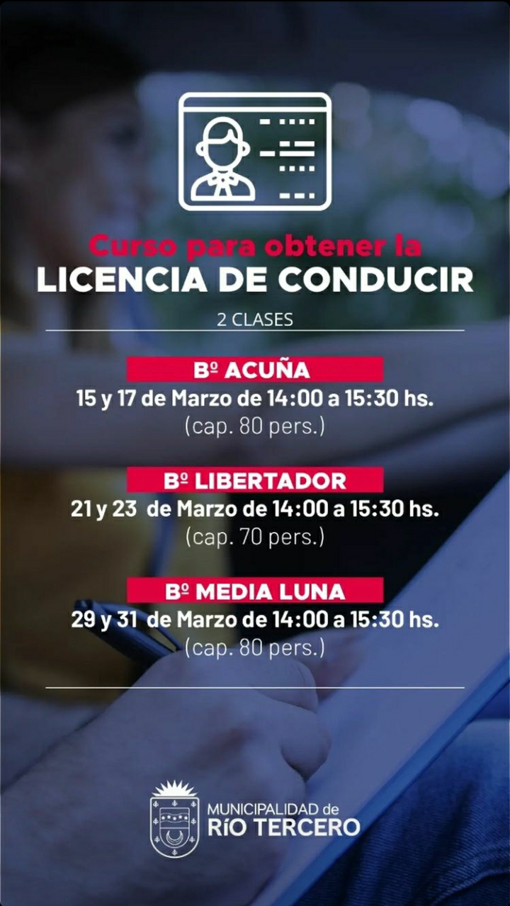 COMIENZAN LOS CURSOS PARA LAS LICENCIAS DE CONDUCIR