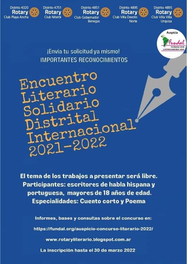 SEGUNDO ENCUENTRO LITERARIO SOLIDARIO DISTRITAL INTERNACIONAL