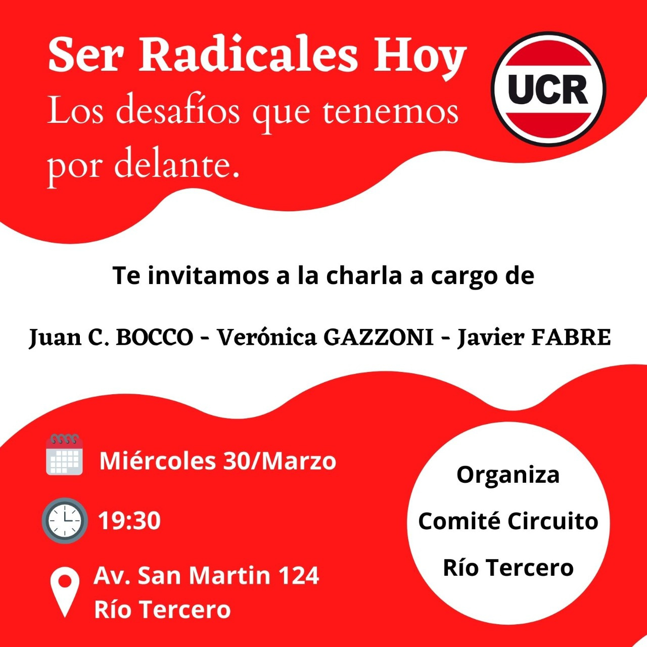ACTIVIDAD DE LA UCR COMIT&Eacute; CIRCUITO R&Iacute;O TERCERO