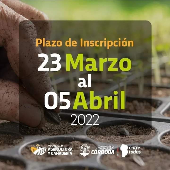 HASTA EL 5 DE ABRIL HAY INSCRIPCIONES PARA EL PROGRAMA *HUERTA EN TU HOGAR*