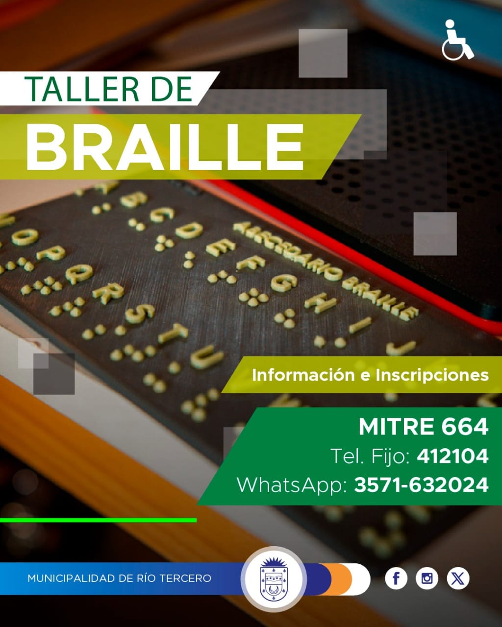 INSCRIPCIONES PARA UN NUEVO TALLER DE BRAILLE