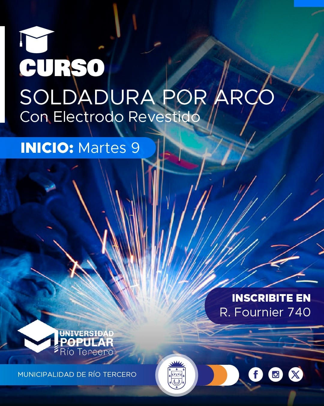 Inscripciones para el curso gratuito de soldadura por arco con electrodo revestido