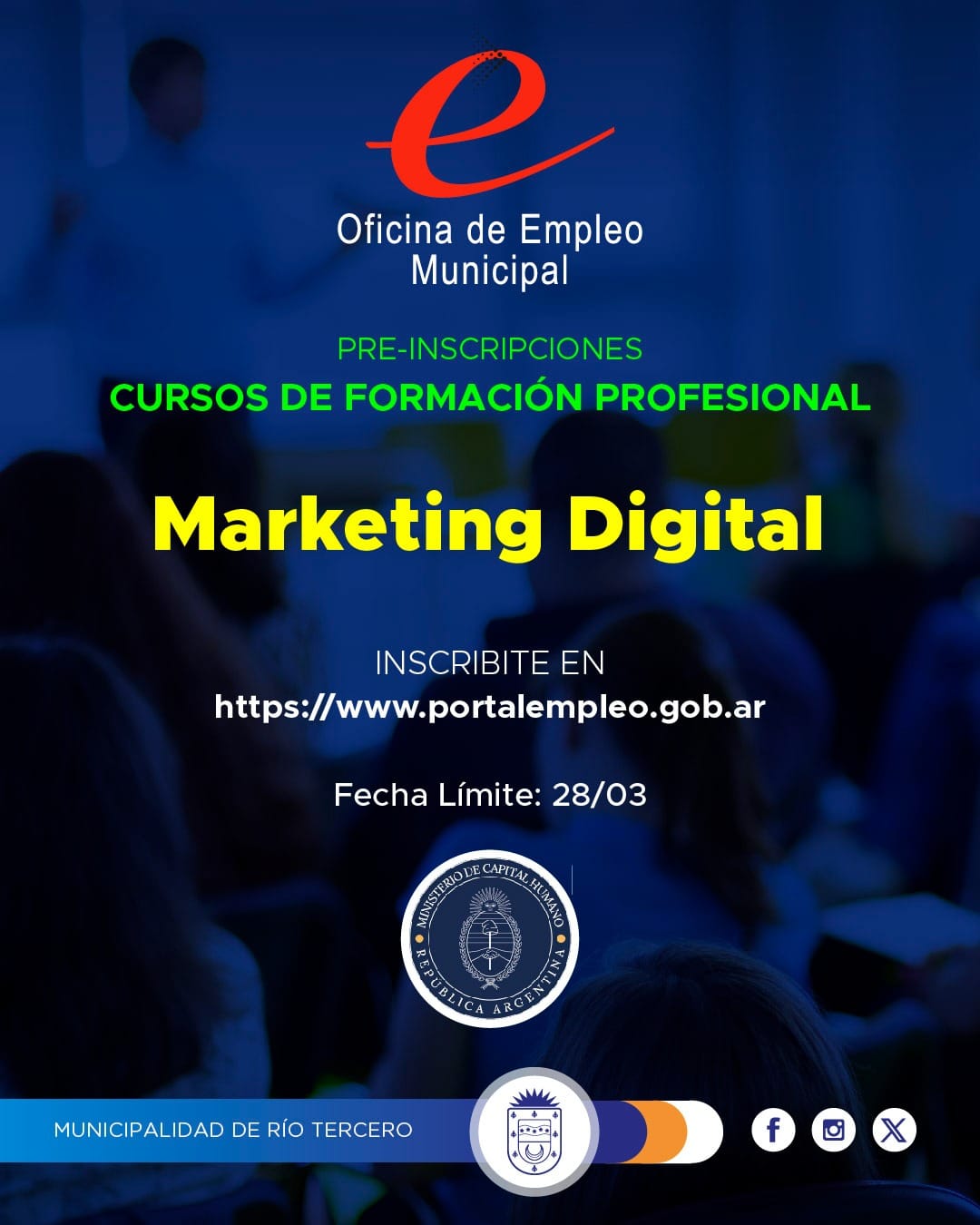 Inscripciones para curso de formación profesional, virtuales y autoasistidos