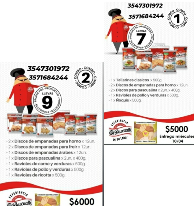 Gran venta de combos de pastas para construir el tapial de la Escuela Angélica Prado