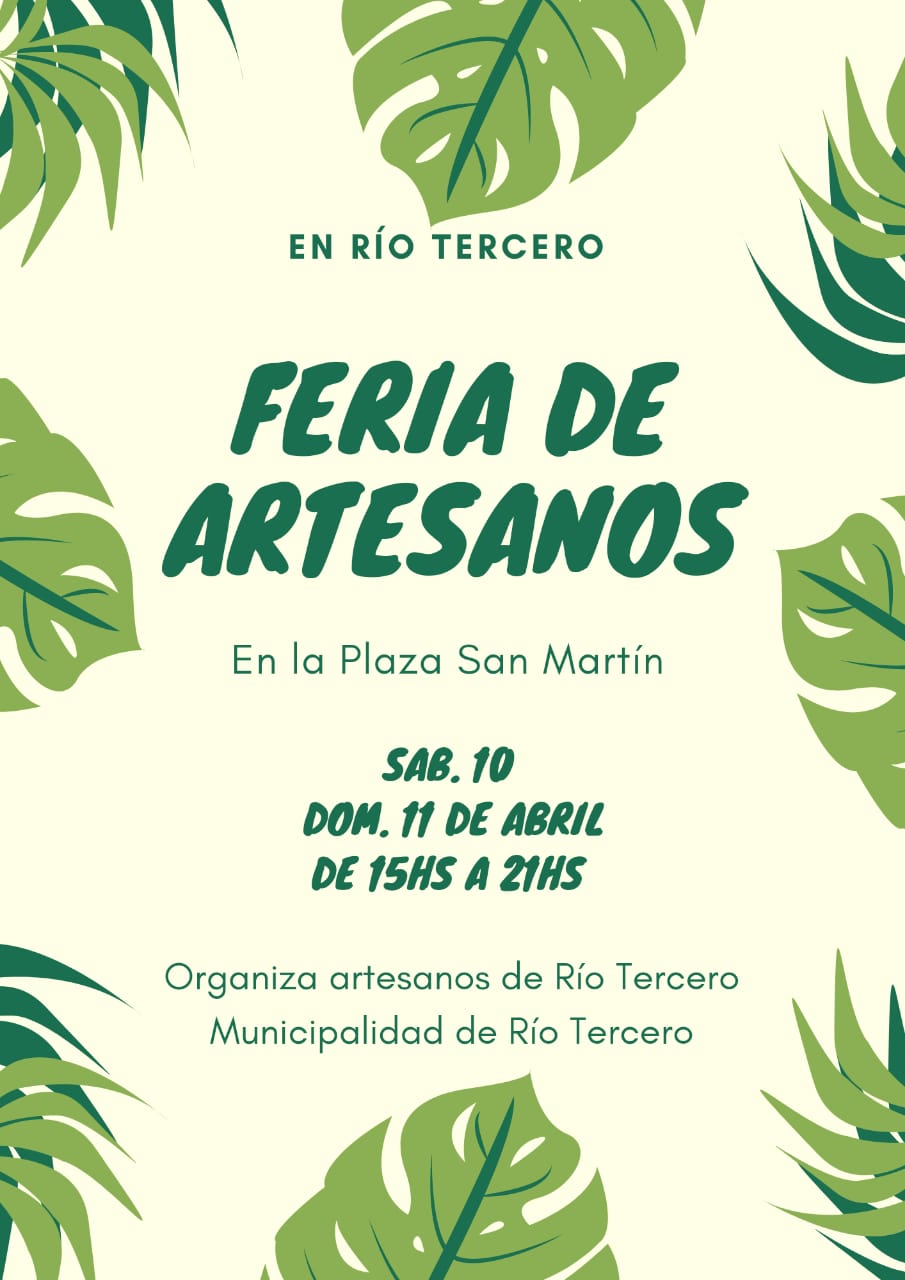 S&Aacute;BADO Y DOMINGO FERIA ARTESANAL EN LA PLAZA SAN MART&Iacute;N