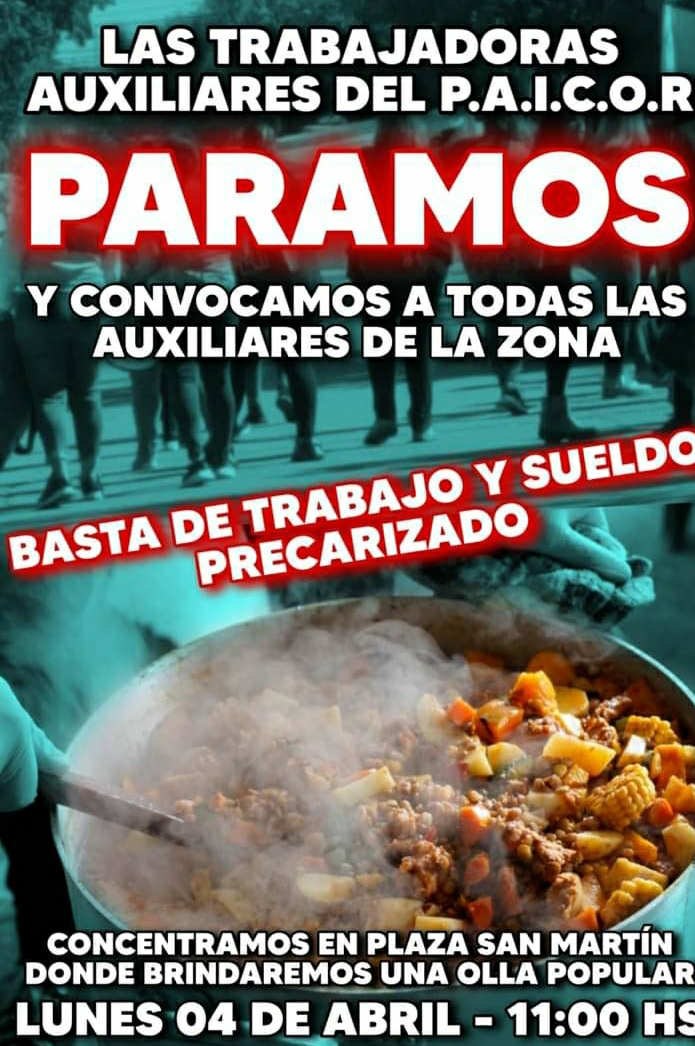 EL SINDICATO QU&Iacute;MICO SE SOLIDARIZA CON LAS AUXILIARES DE PAICOR