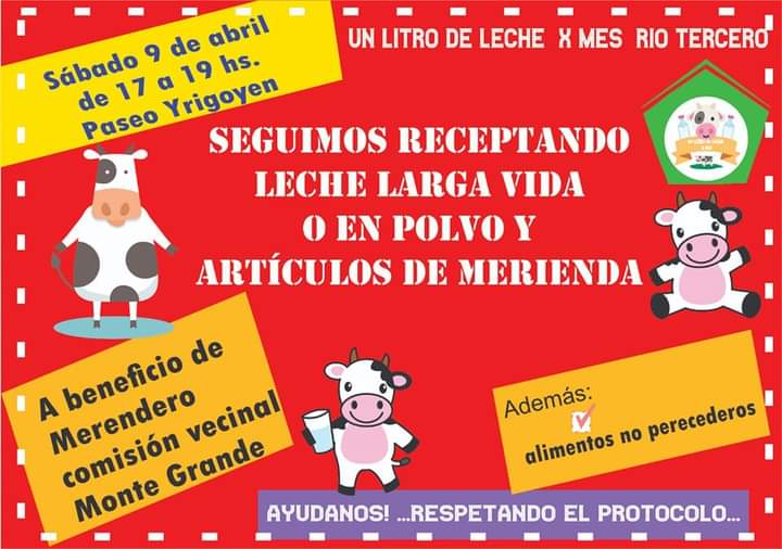 UN LITRO DE LECHE POR MES PARA EL MERENDERO DE MONTE GRANDE