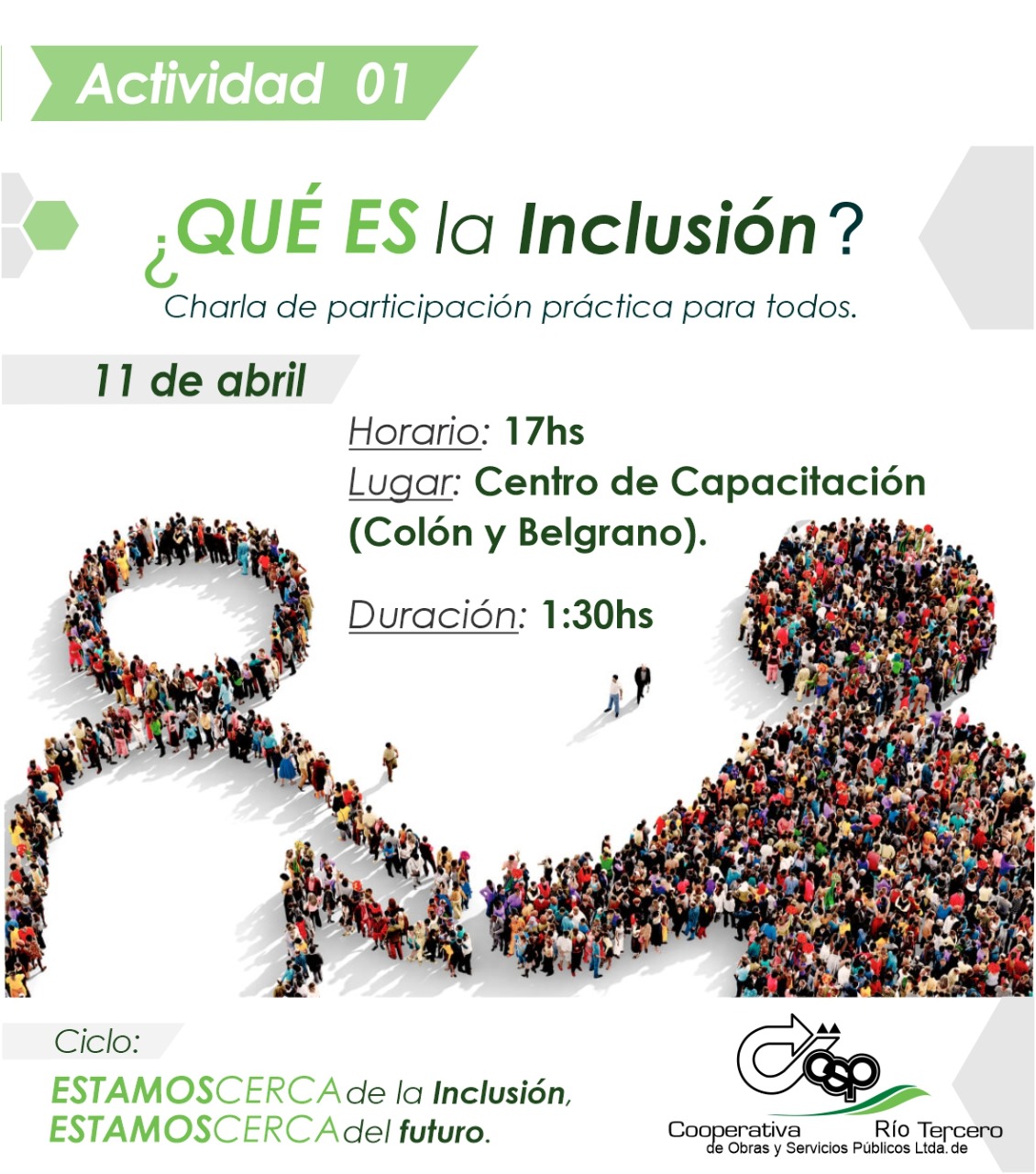 LA COOPERATIVA REALIZAR&Aacute; CICLO DE ACTIVIDADES SOBRE INTERACCI&Oacute;N CON PERSONAS CON DISCAPACIDAD VISUAL