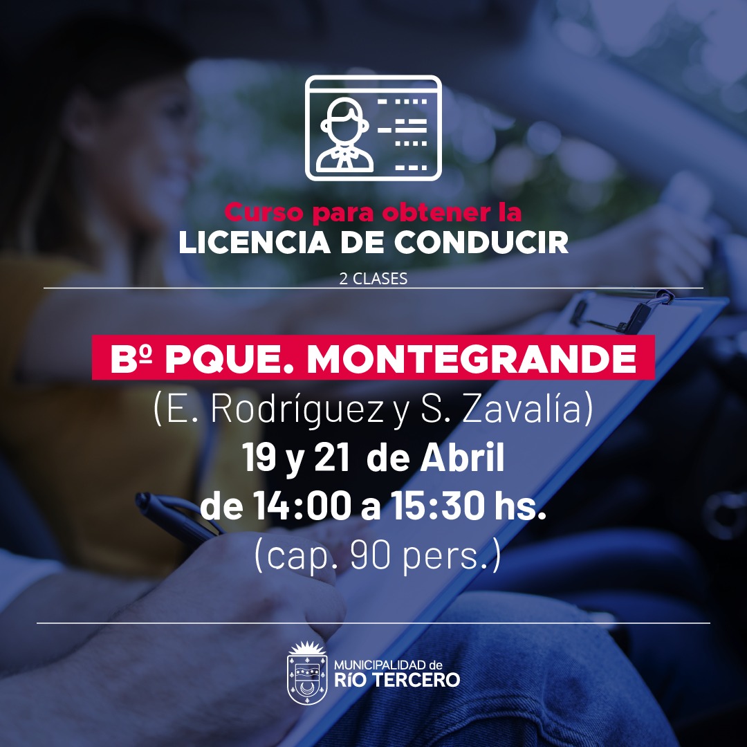 CURSOS PARA OBTENER LA LICENCIA DE CONDUCIR EN BARRIO PARQUE MONTE GRANDE 