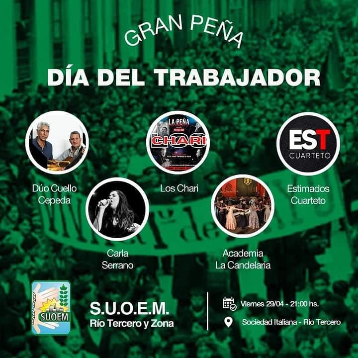 GRAN PE&Ntilde;A DEL SUOEM POR EL D&Iacute;A DEL TRABAJADOR