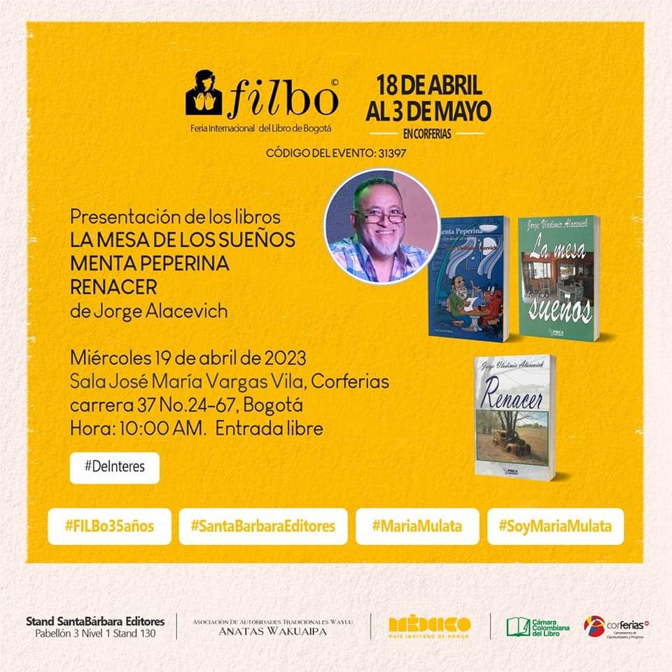 JORGE ALACEVICH REPRESENTAR&Aacute; A ARGENTINA EN LA FERIA DEL LIBRO DE BOGOT&Aacute;