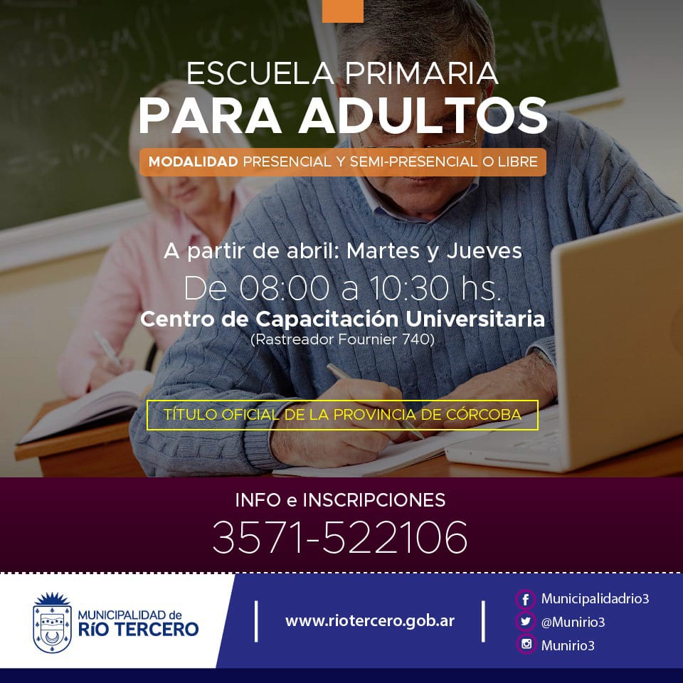 DESDE EL MUNICIPIO BRINDAN APOYO PARA LA TERMINALIDAD PRIMARIA