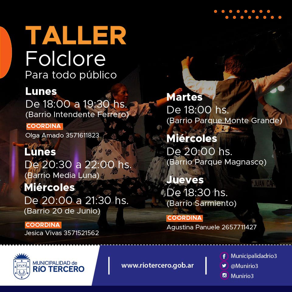 EL MUNICIPIO ABRI&Oacute; LAS INSCRIPCIONES PARA FORMAR PARTE DE LOS TALLERES MUNICIPALES BARRIALES